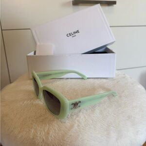 Celine Women’s Light Green Triomphe XL Sunglasses